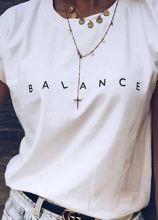 Футболка женская, качественная, стильная, "balance"