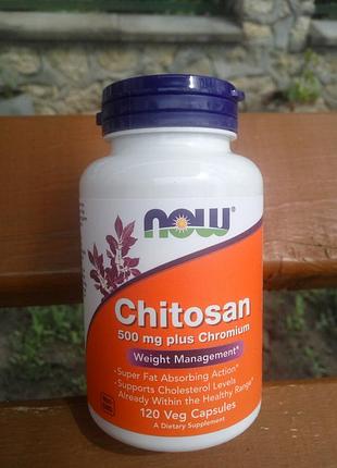 Now foods chitosan 500mg plus chromium хітозан з хромом