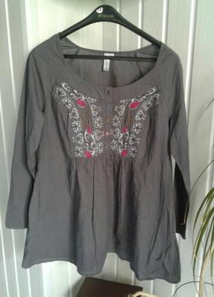 Блуза туника тончайший хлопок индия rainbow батальный р 18