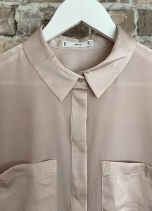 Блуза оверсайс з накладними кармашками mango5 фото