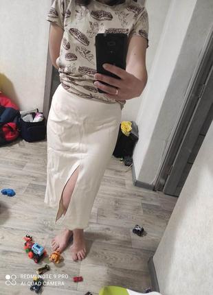 Юбка юбка шелк и лен donna karan2 фото