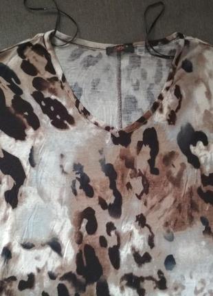 Женская футболка dex (сша), леопард, вискоза, размер s5 фото