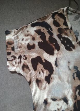 Женская футболка dex (сша), леопард, вискоза, размер s6 фото
