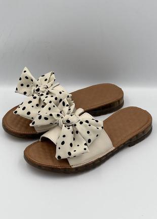 Шльопанці жіночі, натуральна шкіра