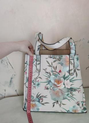 Летняя сумка с цветочным принтом3 фото