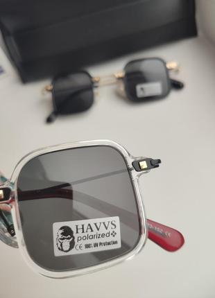 Фирменные солнцезащитные очки квадраты havvs polarized окуляри стимпанк3 фото