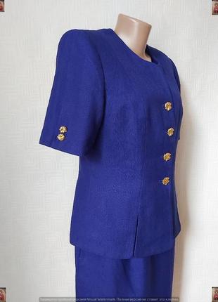 Новый нарядный качественный пиджак/жакет в сочном цвете "электрик", размер м-л3 фото