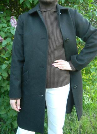 Французское женское классическое шерстяное черное пальто a.p.c