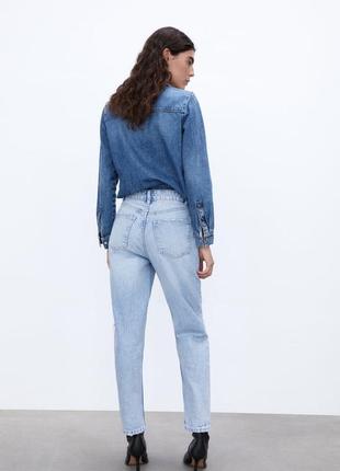 Zara classic mom fit джинсы , размер  344 фото