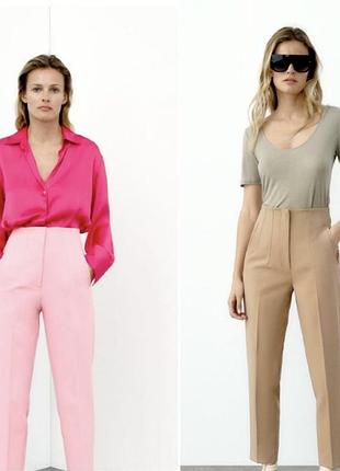 Брюки с высокой посадкой из новой коллекции zara размер xs,s,m,l