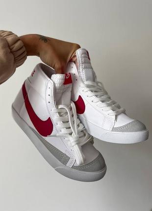 Жіночі високі шкіряні кросівки nike blazer mid '77🆕 кеди найк