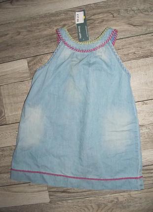 Джинсове сукню benetton дівчата плаття на 3-4 роки3 фото