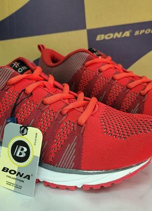 Літні ортопедичні кросівки текстильні червоні bona 36-40р.