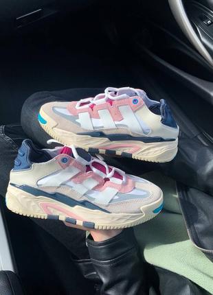 Замечательные женские кроссовки yohji yamamoto y3 adidas shoes white белые с бежевым и розовым