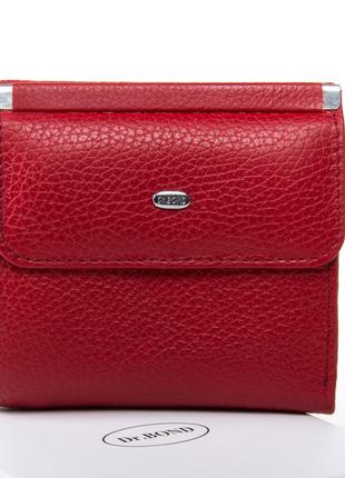 Женский кожаный красный кошелек