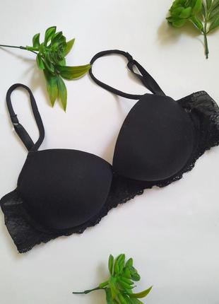 Calvin klein 36d 80d бюстгальтер базовий чорний гладкий