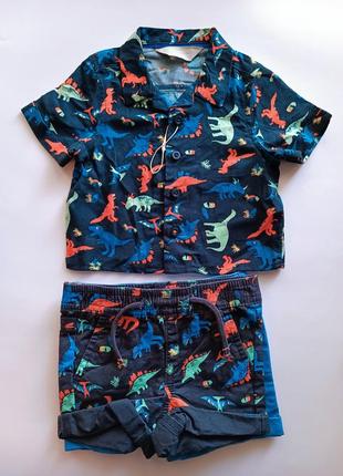 Комплект сорочка та шорти з динозаврами primark4 фото