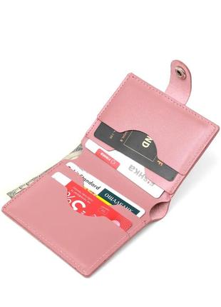 Жіноче портмоне шкіряне рожеве5 фото
