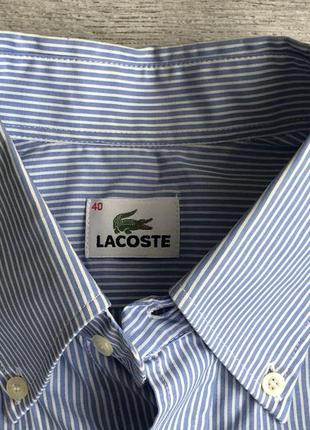 Сорочка\рубашка lacoste striped short sleeve shirt3 фото