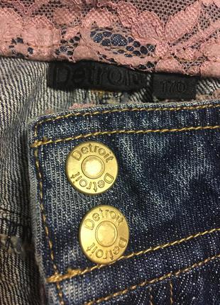 Стильные бриджи detroit жёнкие джинсовые3 фото