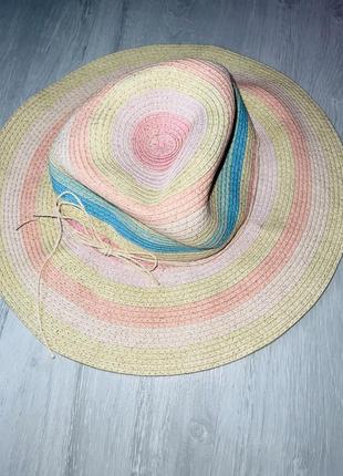 Соломенная шляпа с большими полями h&m 6-8л