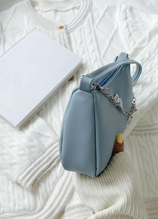 Голубая сумочка с бабочками4 фото