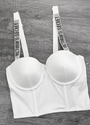 Білий топ корсет  victoria's secret