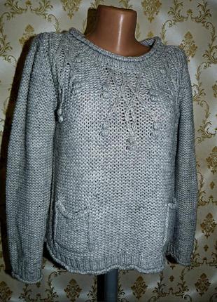 Красивый вязаный свитер. качество !!!2 фото