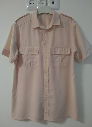 Рубашка мужская кремовая винтаж.