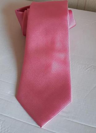 Крутой розовый галстук pink ottoman silk tie с биркой, 💯 оригинал, молниеносная отправка4 фото
