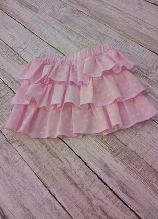 Нарядная юбка для девочки пышная с воланами 4-6 лет2 фото
