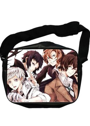 Сумка экокожа аниме великий из бродячих псов bungou stray dogs с двухсторонним принтом (b0050)