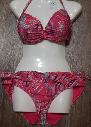 Брендовий роздільний купальник р. 34 dd 75 dd / 14 від debenhams кісточки поролон