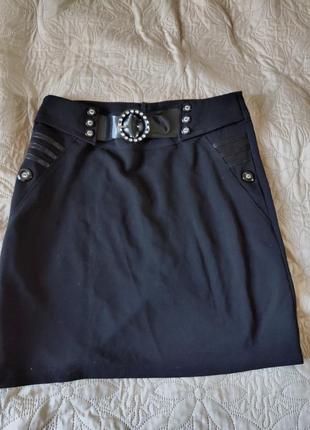 Чорна класична юбка спідниця до колін 10 р