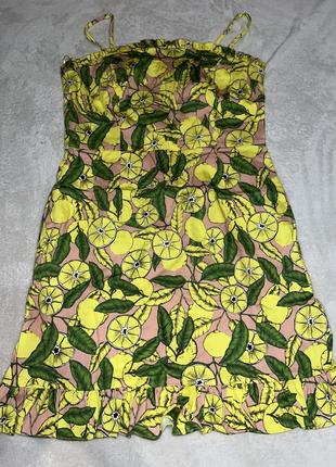 Яскрава сукня в лимонний принт3 фото
