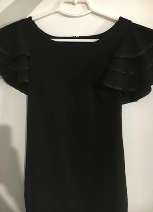 Чорне коротке плаття zara mango