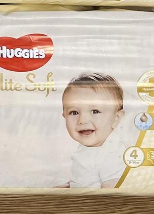 Подгузники huggies elite soft 4, 33шт