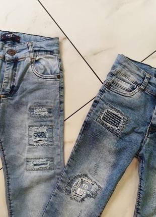 Блакитні джинси 6-7 років (116-122см) упоряд.нових2 фото