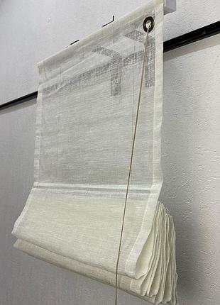 Римська штора тюль льон лен
