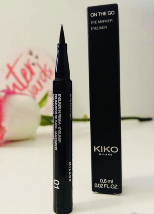 Kiko milano on the go eye marker eyeliner підводка-фломастер для очей2 фото