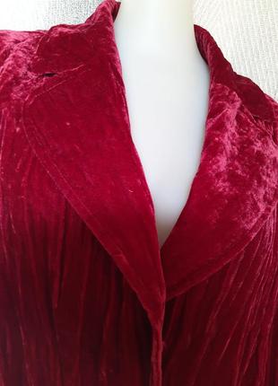 65% віскоза.шикарний жіночий бордовий велюровий піджак, жакет, блайзер, жатка, з вишивкою, вишиванка3 фото