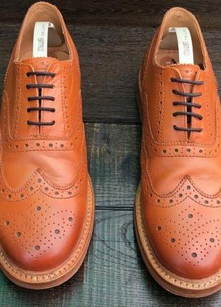 Harrytech london. кожаные мужские туфли. броги. англия