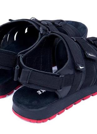 Мужские кожаные сандалии nike summer life black4 фото