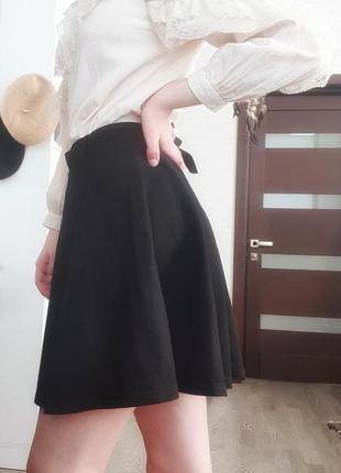Черная юбка-клеш2 фото