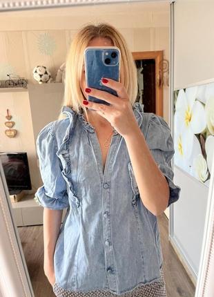 Блуза джинсовая zara2 фото