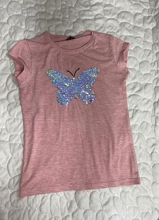 Футболка з паєтками