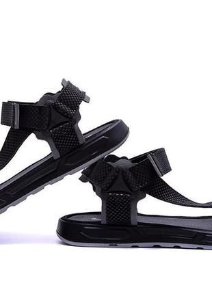 Мужские кожаные сандалии nike track black5 фото