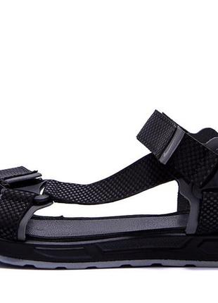 Мужские кожаные сандалии nike track black7 фото