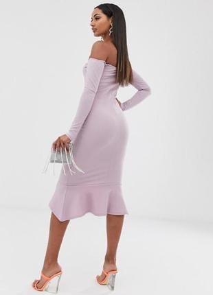 Нарядное платье по фигуре с открытыми плечами missguided3 фото