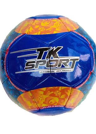 Мяч футбольный c 44451 tk sport , вес 330-350 грамм, материал мягкий pvc 5